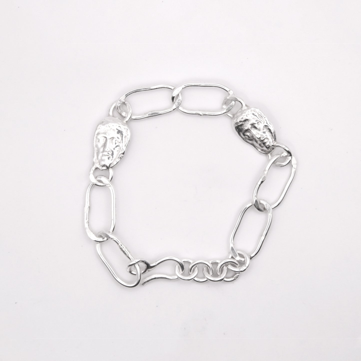 Wide Link Face Bracelet